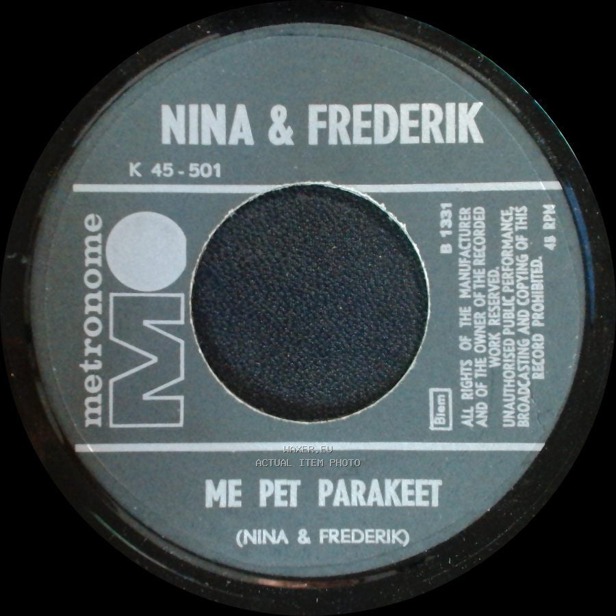 Nina & Frederik - Listen To The Ocean / Me Pet Parakeet side B
