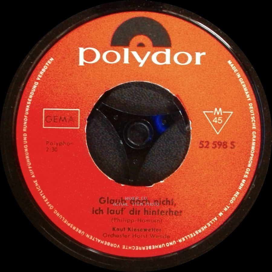 Knuf Kieseweller / Knut Kiesewetter - Glaub Doch Nicht, Ich Lauf Dir Hinterher / Gestern Noch (Yesterday) side A