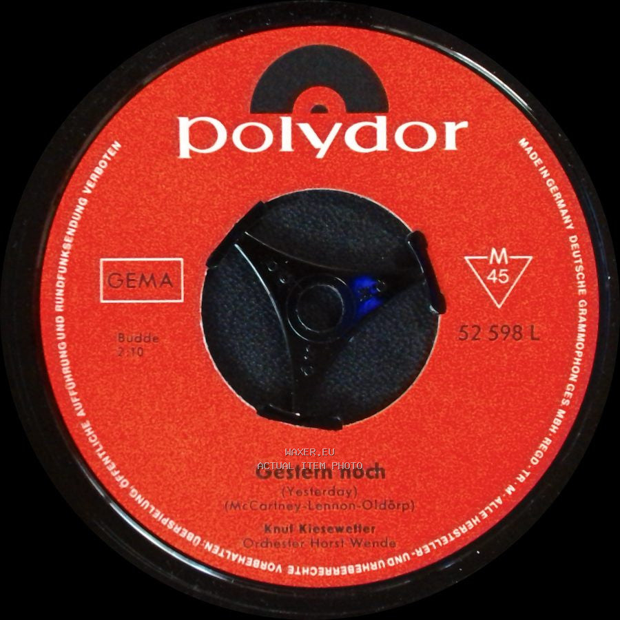 Knuf Kieseweller / Knut Kiesewetter - Glaub Doch Nicht, Ich Lauf Dir Hinterher / Gestern Noch (Yesterday) side B