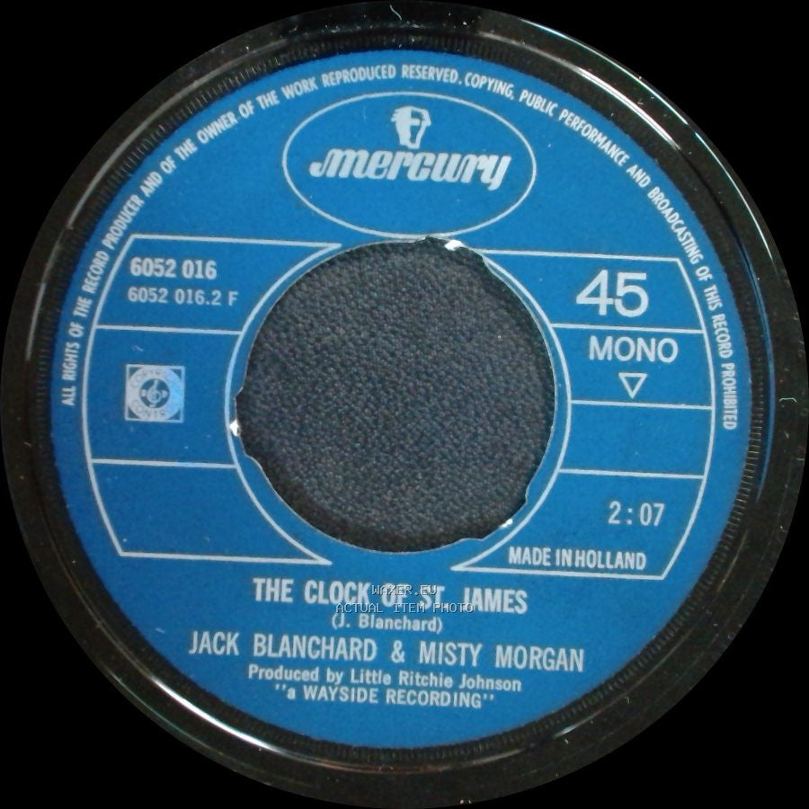 Jack Blanchard & Misty Morgan - Tennessee Bird Walk / The Clock Of St. James side B