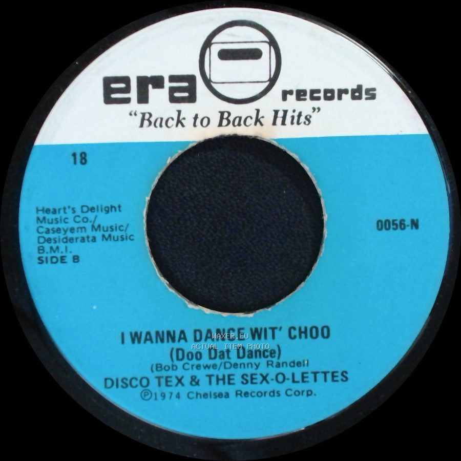 Disco Tex & The Sex-O-Lettes - Get Dancin' / I Wanna Dance Wit' Choo (Doo Dat Dance) side B