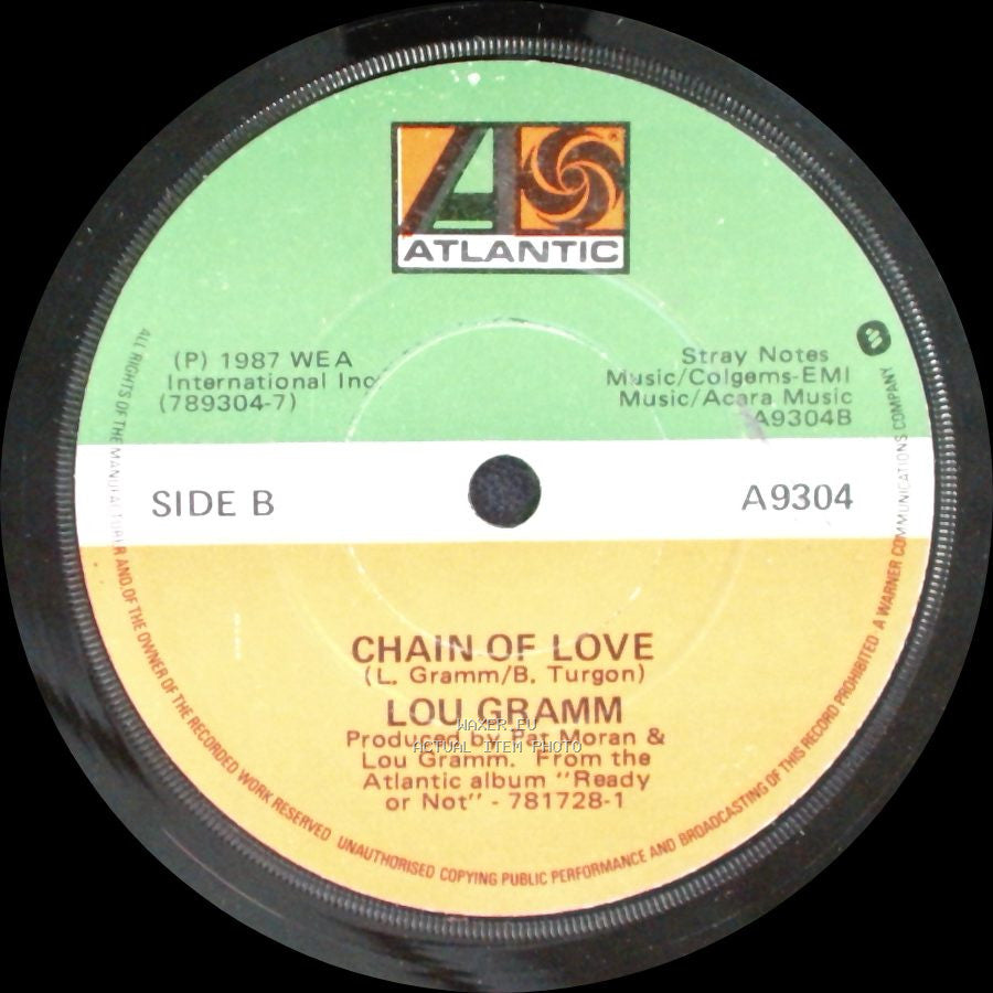 Lou Gramm - Midnight Blue / Chain Of Love side B