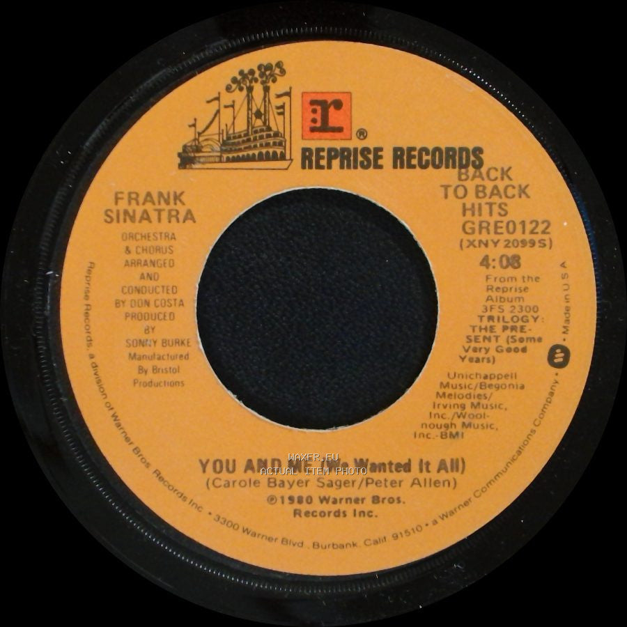 Frank Sinatra - You And Me (We Wanted It All) / Theme From New York, New York side A