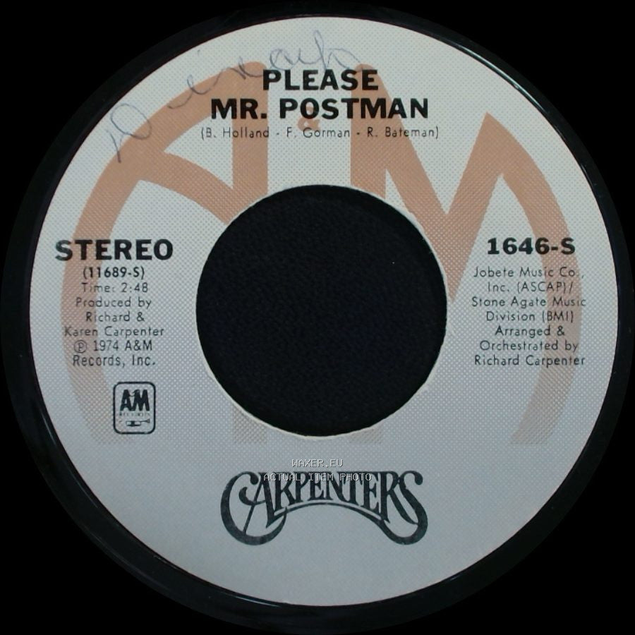 Carpenters - Please Mr. Postman / This Masquerade side A