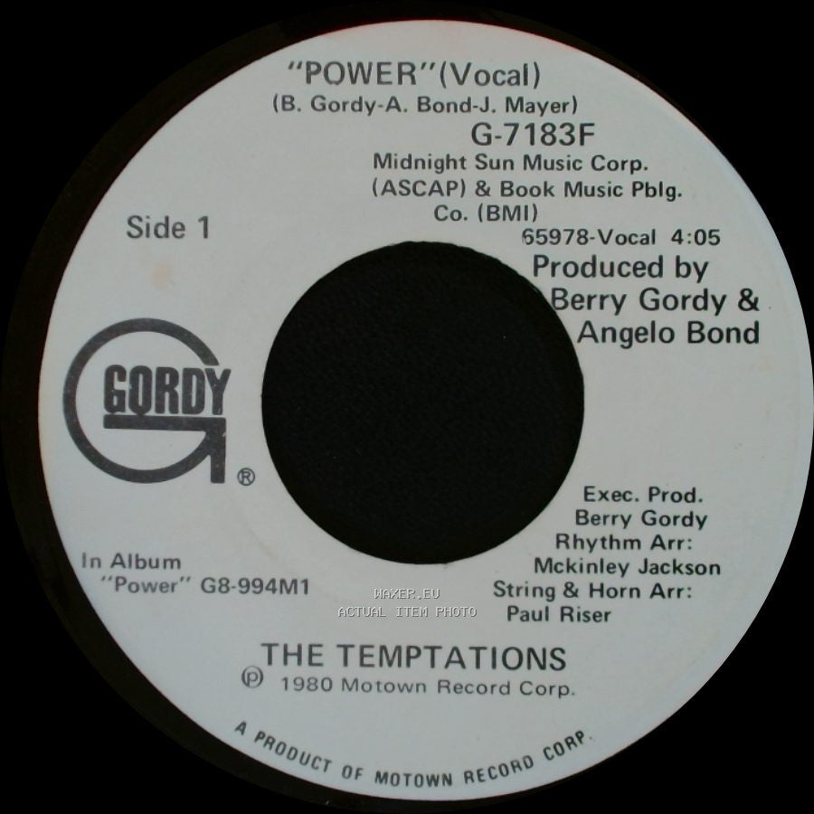 The Temptations - Power (Vocal) / Power (Vocal) side A