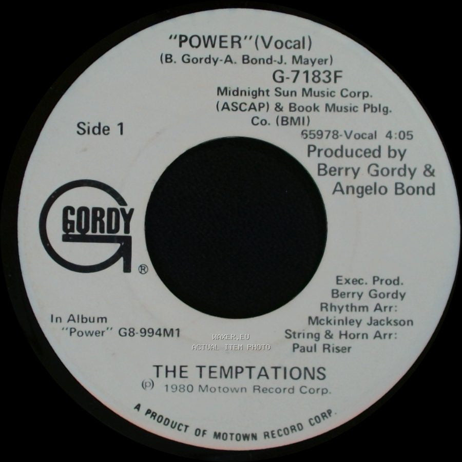 The Temptations - Power (Vocal) / Power (Vocal) side B