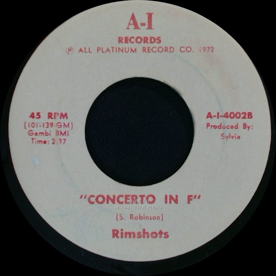 Rimshots - Concerto In F / Save That Thing side A