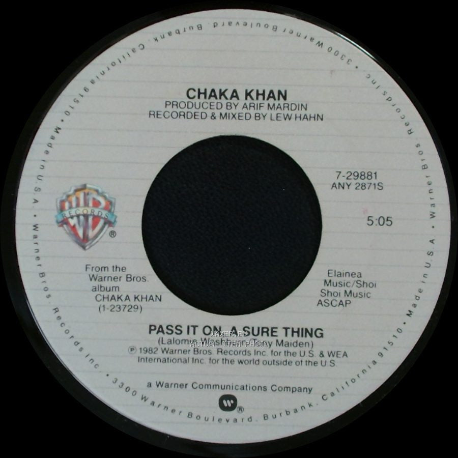 Chaka Khan - Pass It On, A Sure Thing / Got To Be There side A