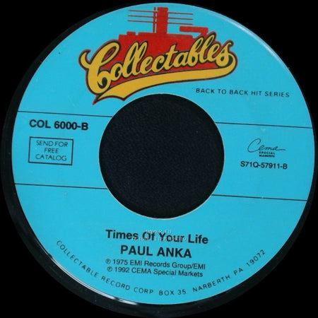 Paul Anka - Times Of Your Life / (You're) Having My Baby side A