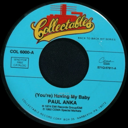 Paul Anka - Times Of Your Life / (You're) Having My Baby side B