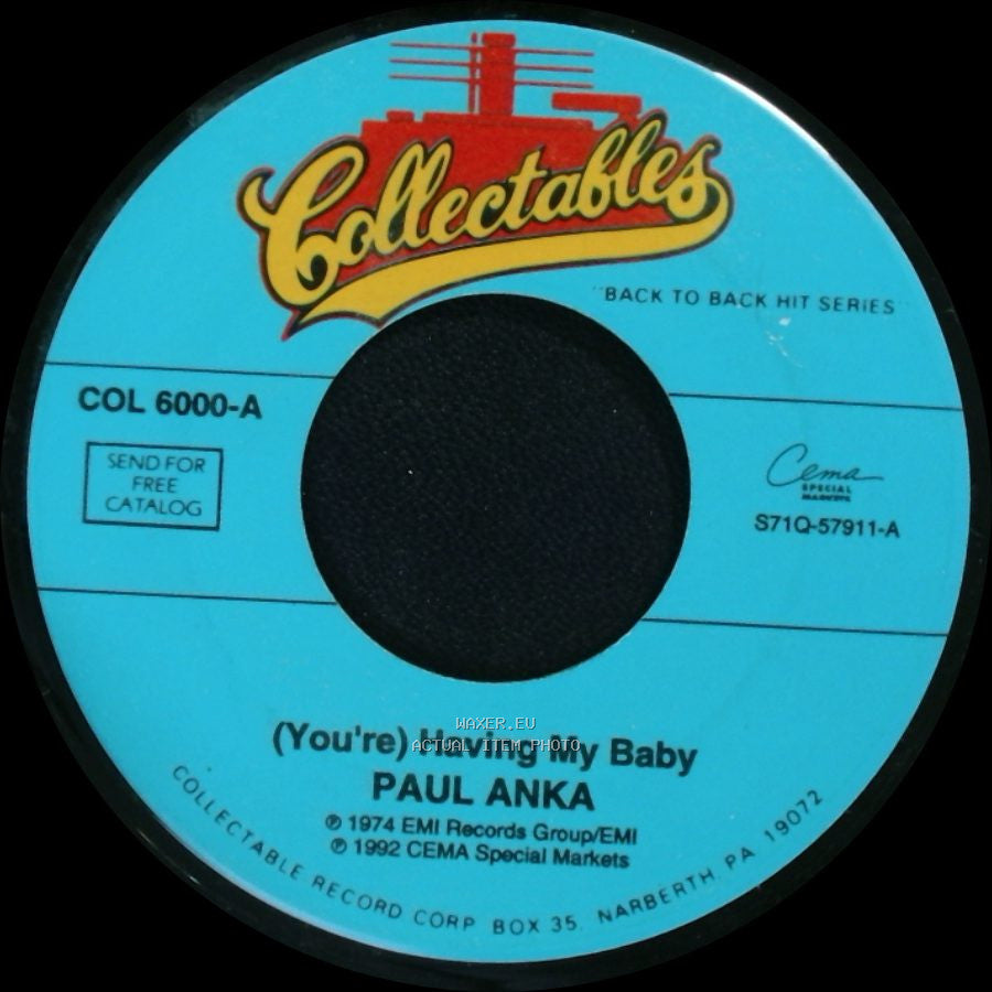 Paul Anka - Times Of Your Life / (You're) Having My Baby side B