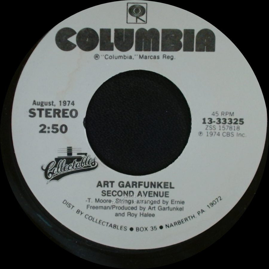 Art Garfunkel - Second Avenue / I Only Have Eyes For You side A