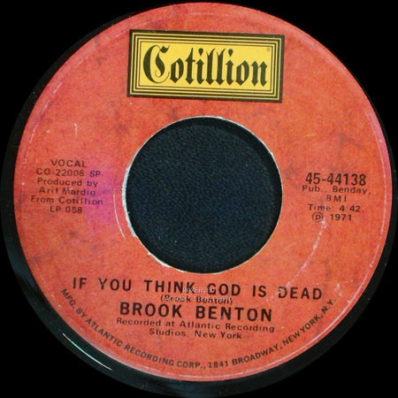 Brook Benton - A Black Child Can't Smile / If You Think God Is Dead side B