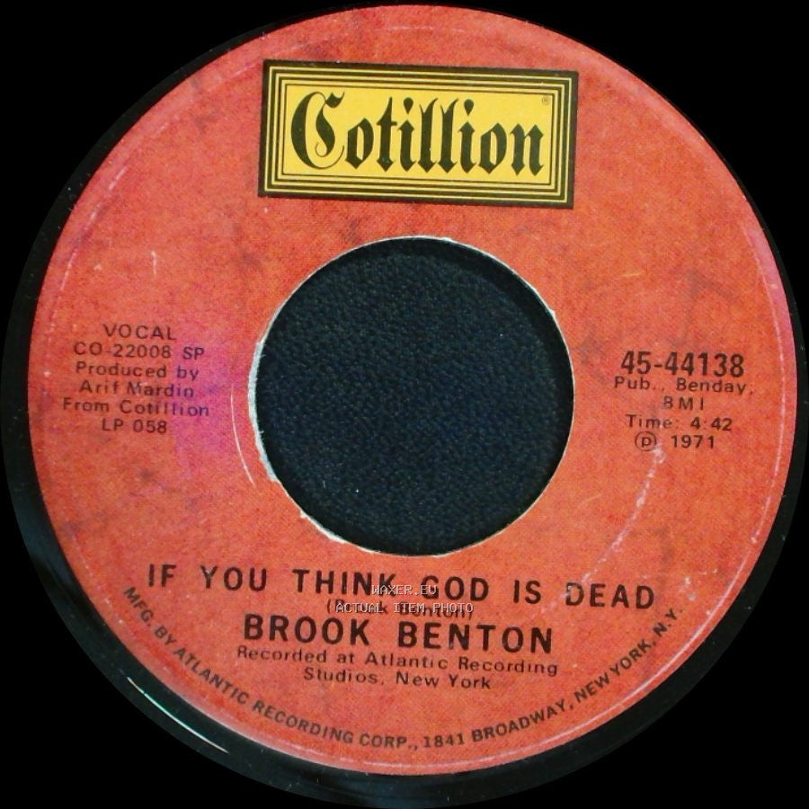 Brook Benton - A Black Child Can't Smile / If You Think God Is Dead side B
