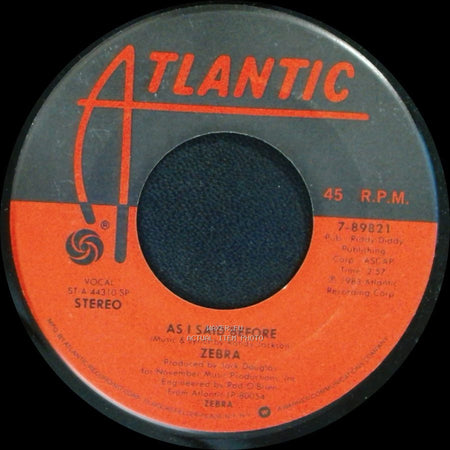 Zebra - As I Said Before / Who's Behind The Door? side A