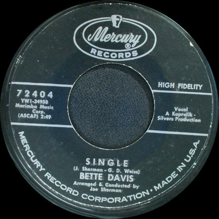 Bette Davis - Oh, What It Seemed To Be / Single side B