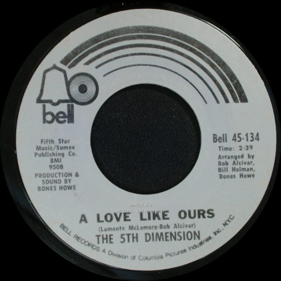 The 5Th Dimension - Never My Love / A Love Like Ours side B