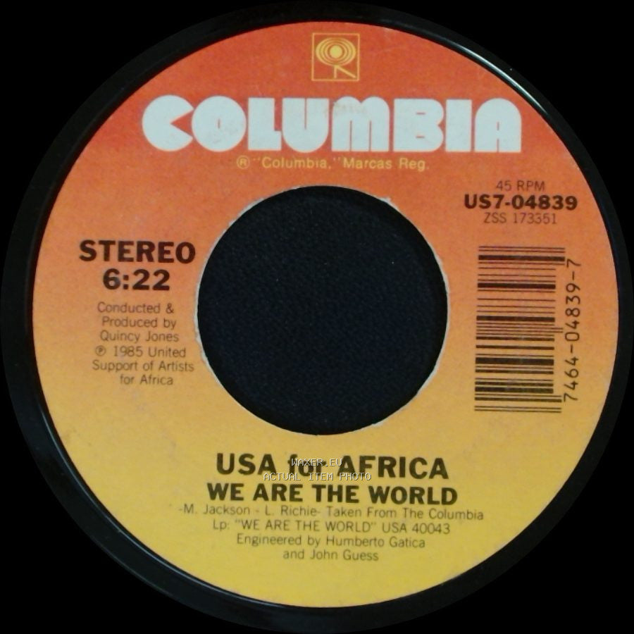 Quincy Jones / Usa For Africa - Grace / We Are The World side B