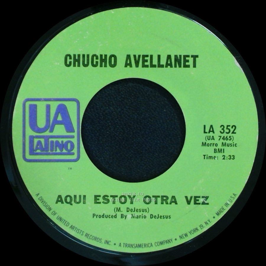 Chucho Avellanet - Love Story (Where Do I Begin) (Historia De Amor) / Aqui Estoy Otra Vez side B