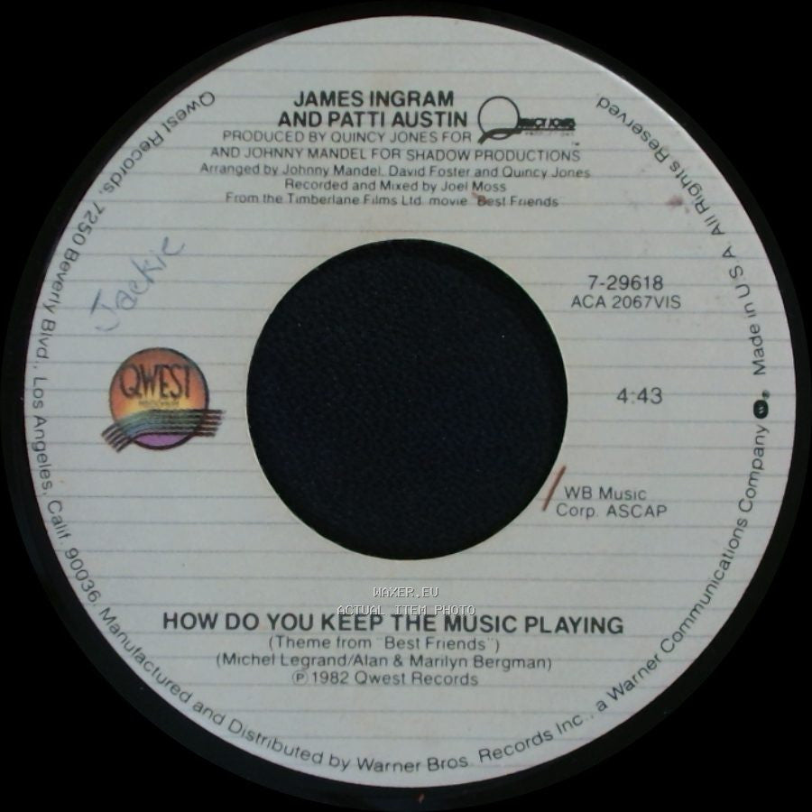 James Ingram And Patti Austin - How Do You Keep The Music Playing / How Do You Keep The Music Playing side A