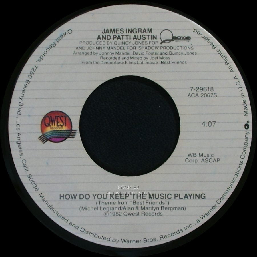 James Ingram And Patti Austin - How Do You Keep The Music Playing / How Do You Keep The Music Playing side B