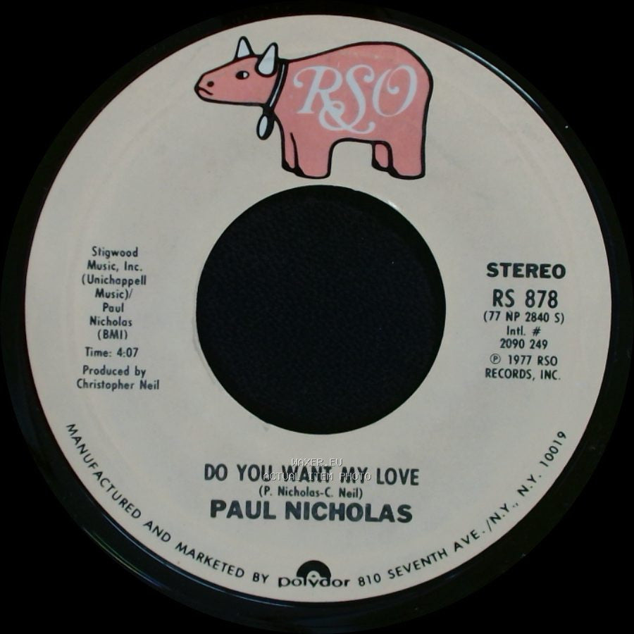 Paul Nicholas - Heaven On The 7Th Floor / Do You Want My Love side B