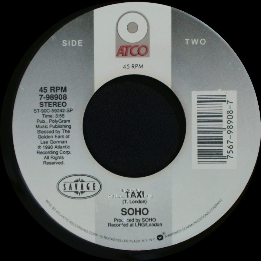 Soho - Hippychick / Taxi side B