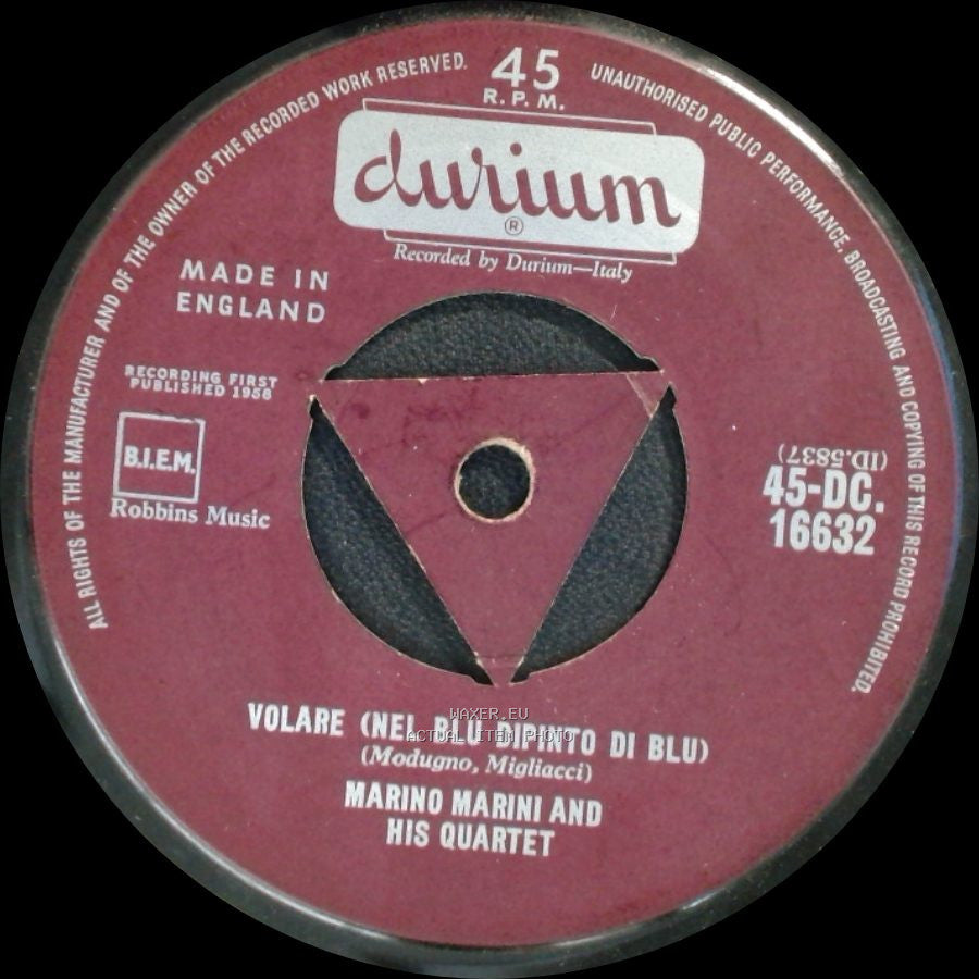 Marino Marini And His Quartet - Volare (Nel Blu Dipinto Di Blu) / Come Prima side A