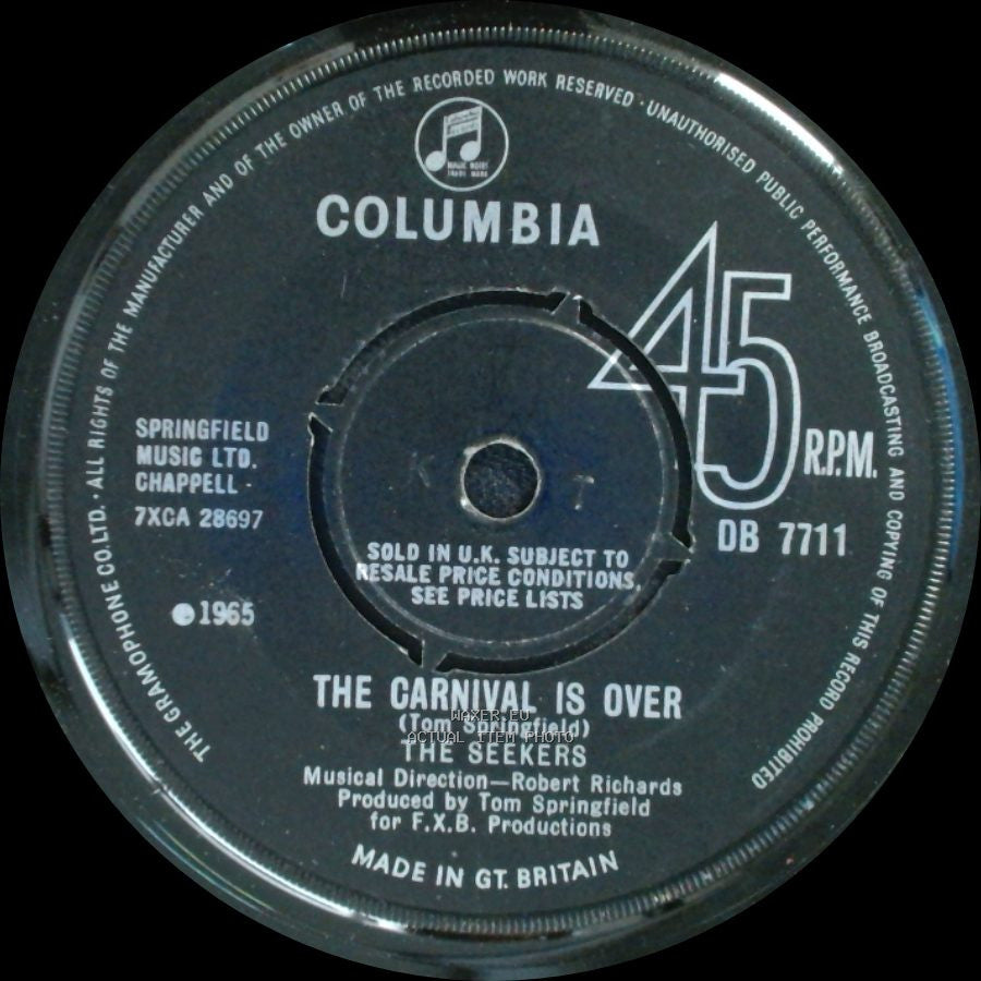 The Seekers - The Carnival Is Over / We Shall Not Be Moved side A