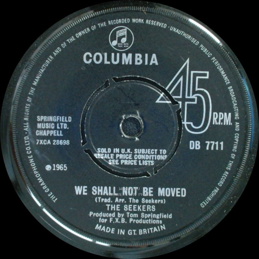 The Seekers - The Carnival Is Over / We Shall Not Be Moved side B