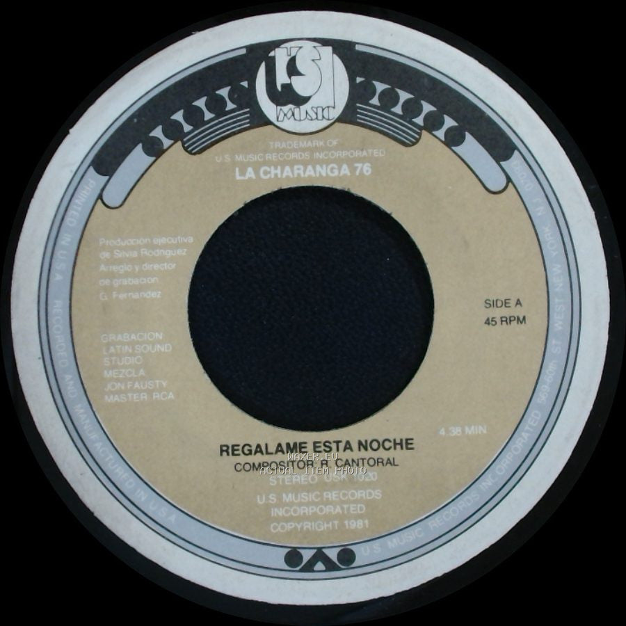 La Charanga 76 - Regalame Esta Noche / Caparra Y Ponce side A