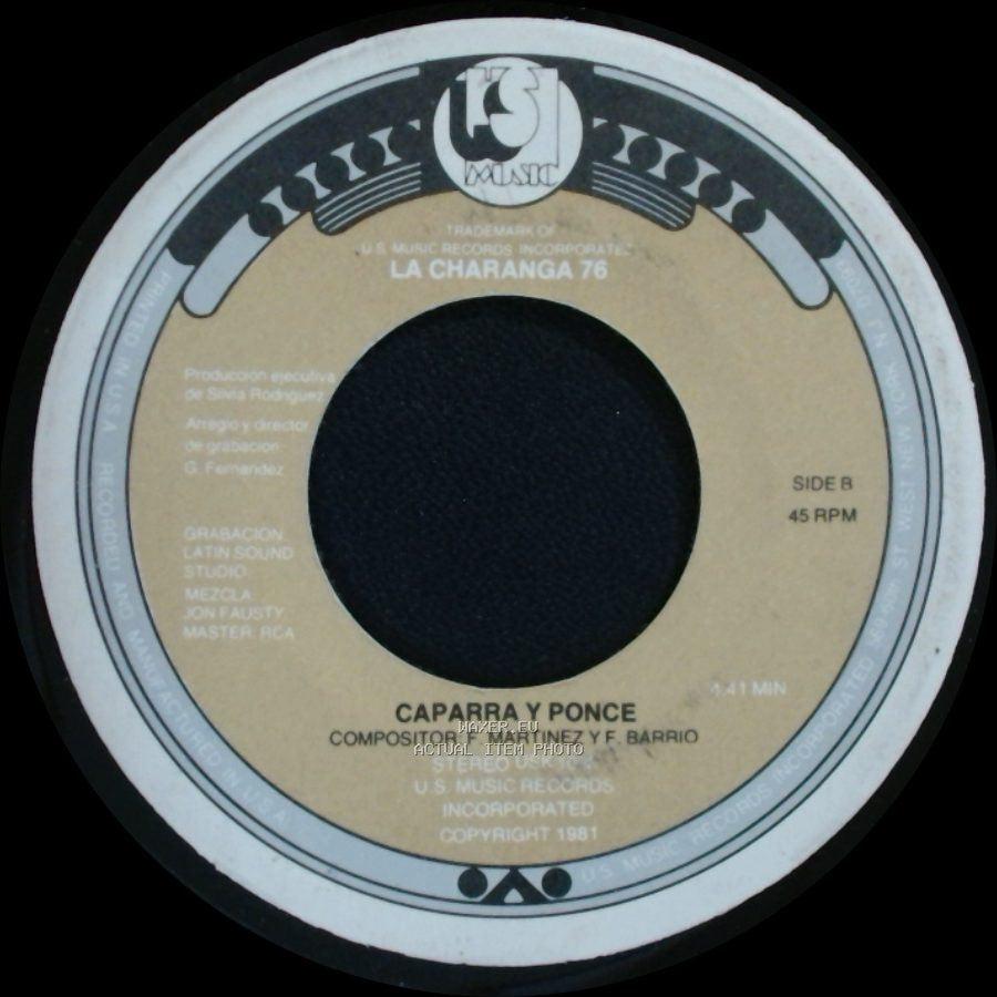 La Charanga 76 - Regalame Esta Noche / Caparra Y Ponce side B