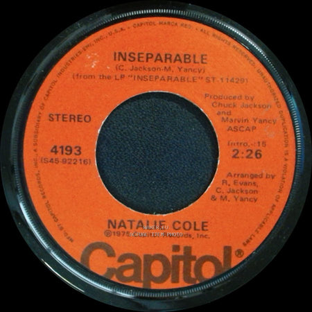 Natalie Cole - Inseparable / How Come You Won't Stay Here side A