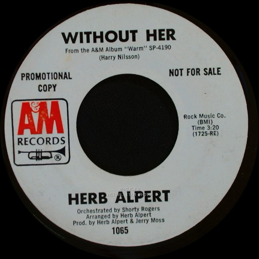 Herb Alpert - Without Her / Without Her side B