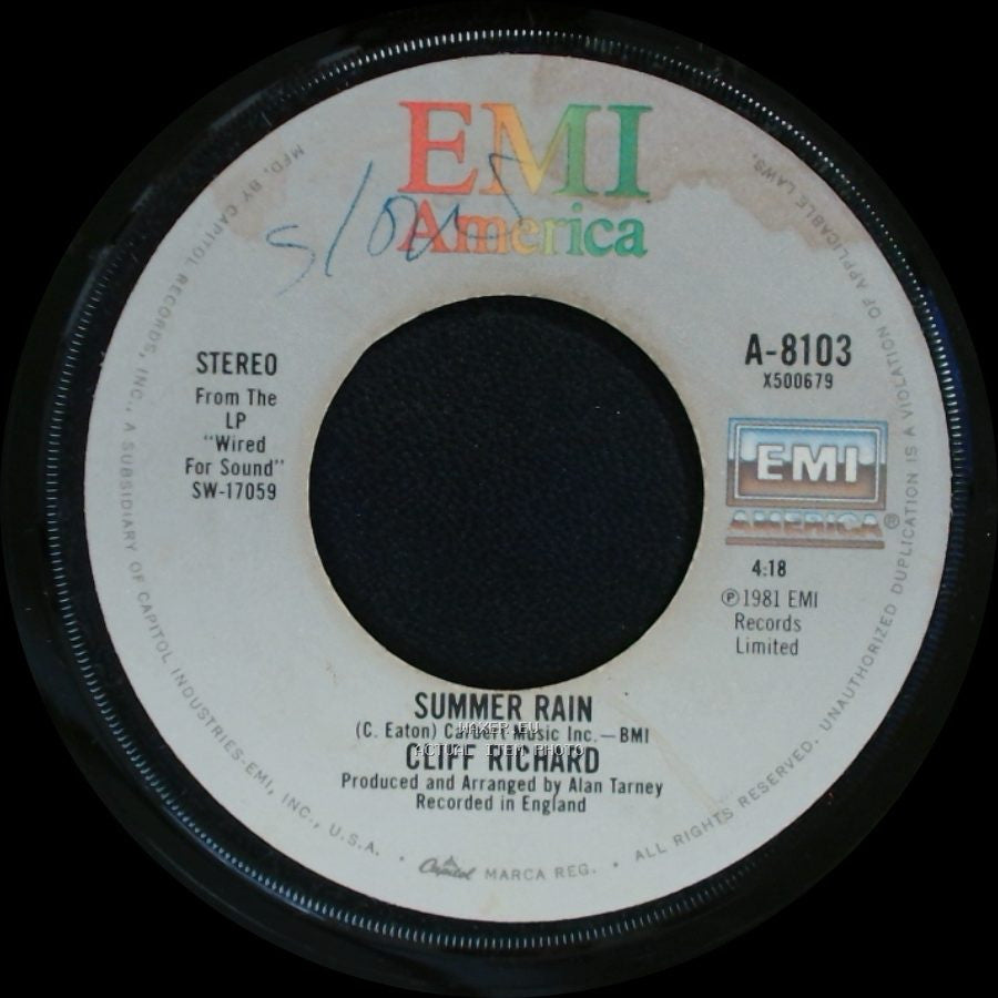 Cliff Richard - Summer Rain / Daddy's Home side A