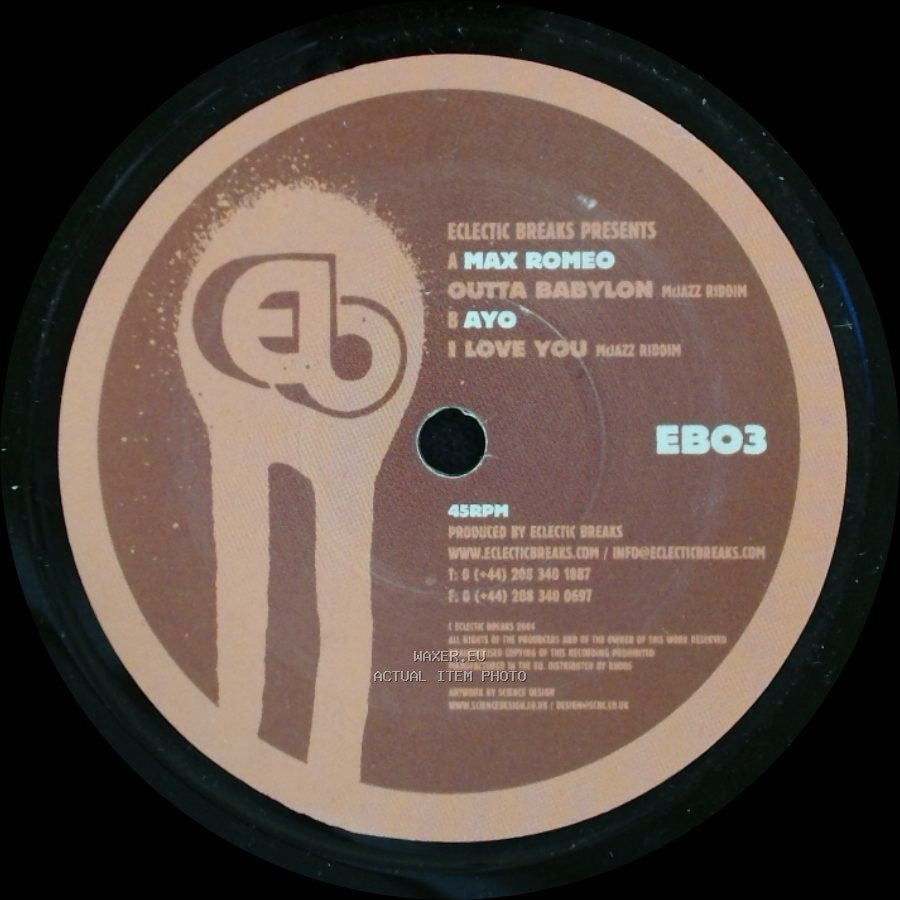 Max Romeo / Ayo - Unknown Title A / Outta Babylon / I Love You side B
