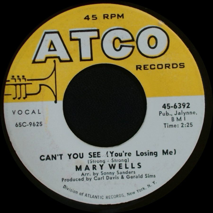 Mary Wells - Dear Lover / Can't You See (You're Losing Me) side B