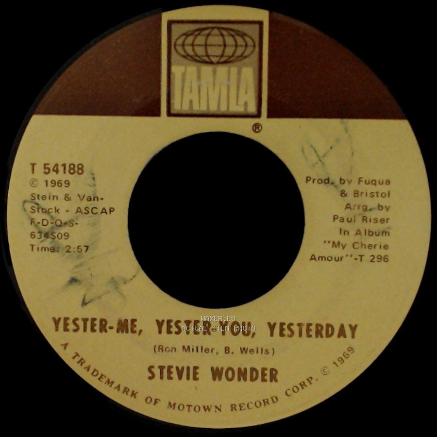 Stevie Wonder - Yester-Me, Yester-You, Yesterday / I'd Be A Fool Right Now side A