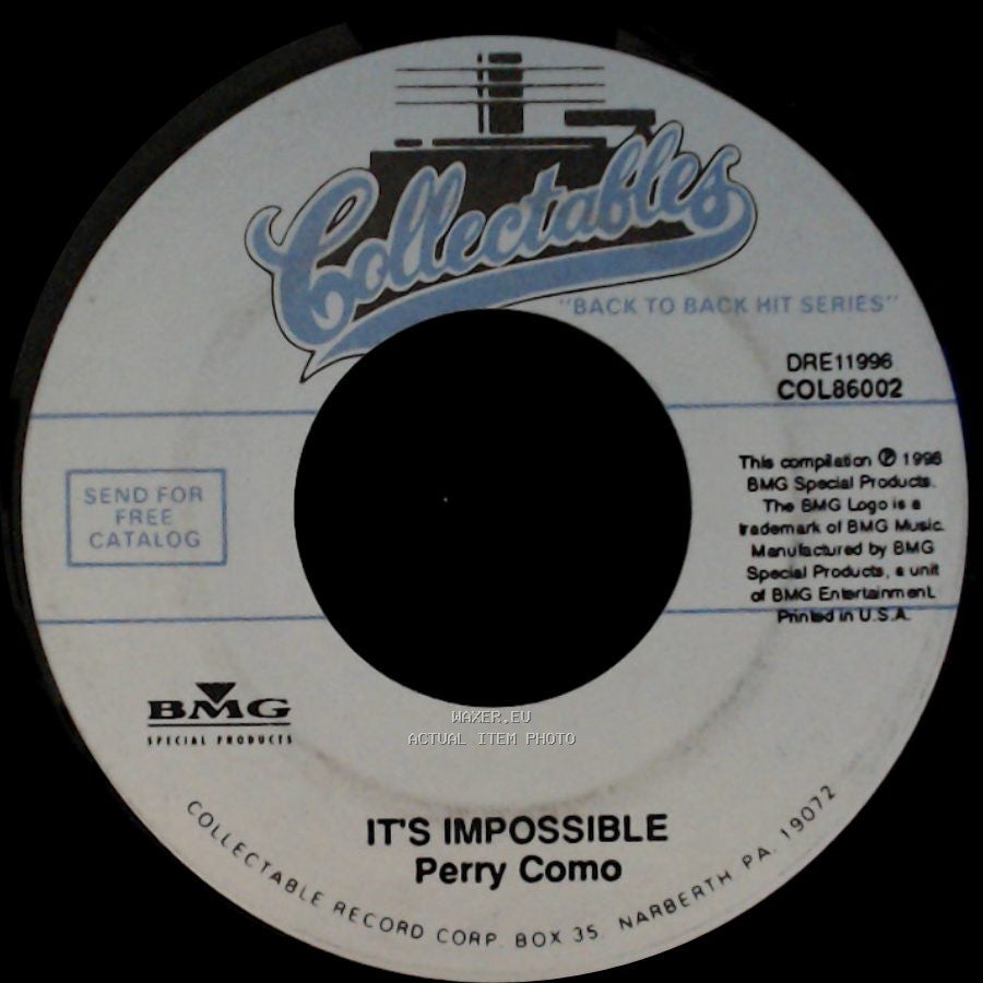 Perry Como - It's Impossible / Seattle side A