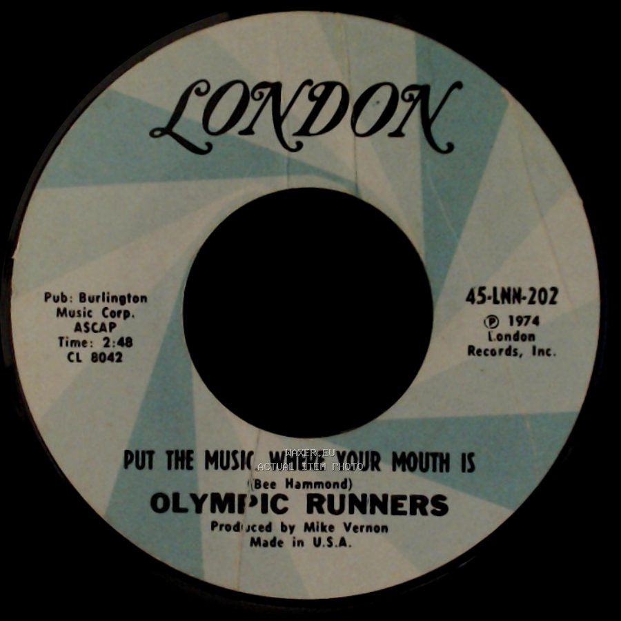 Olympic Runners - Do It Over / Put The Music Where Your Mouth Is side B