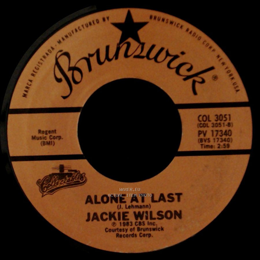 Jackie Wilson - Talk That Talk / Alone At Last side B
