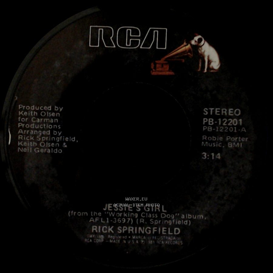 Rick Springfield - Jessie's Girl / Carry Me Away side A