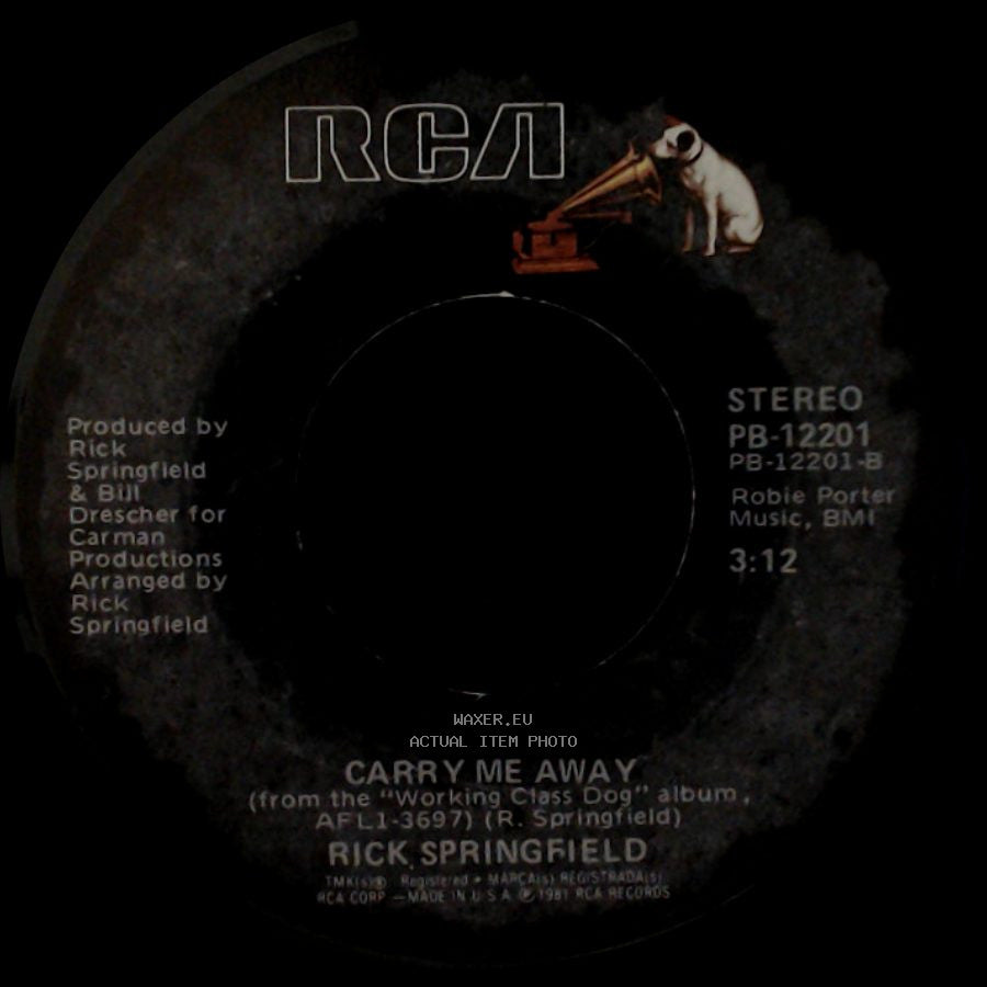 Rick Springfield - Jessie's Girl / Carry Me Away side B