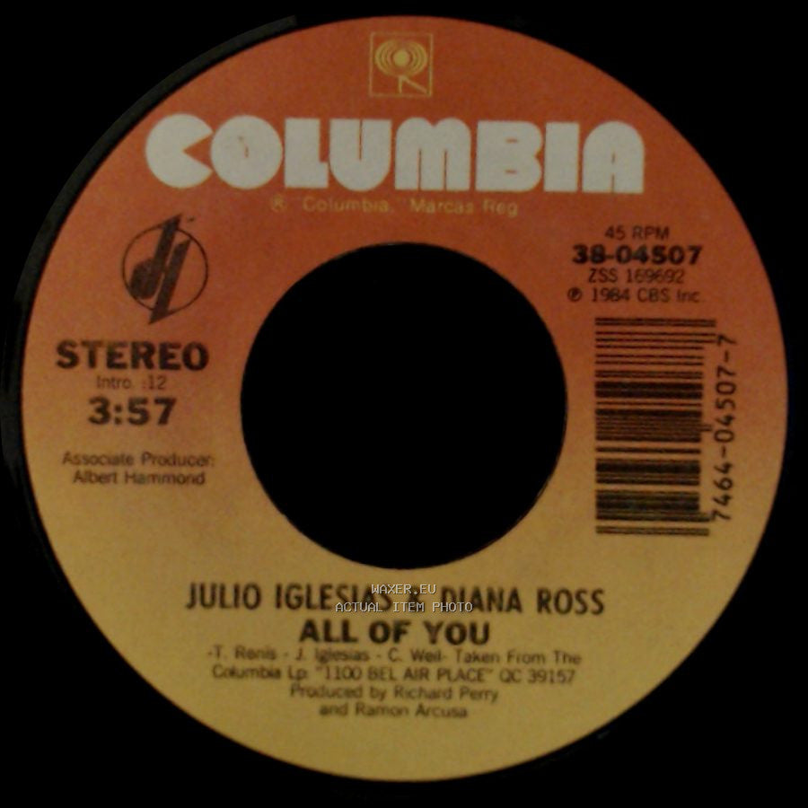 Julio Iglesias & Diana Ross / Julio Iglesias - All Of You / The Last Time side A