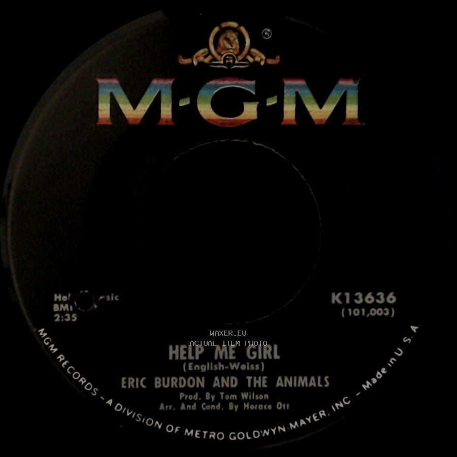 Eric Burdon And The Animals - Help Me Girl / That Ain't Where It's At side A