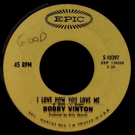 Bobby Vinton - I Love How You Love Me / Little Barefoot Boy side A