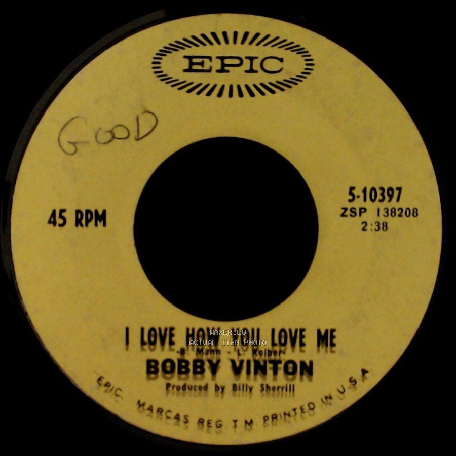 Bobby Vinton - I Love How You Love Me / Little Barefoot Boy side A