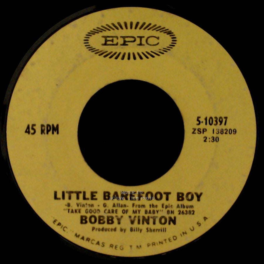 Bobby Vinton - I Love How You Love Me / Little Barefoot Boy side B