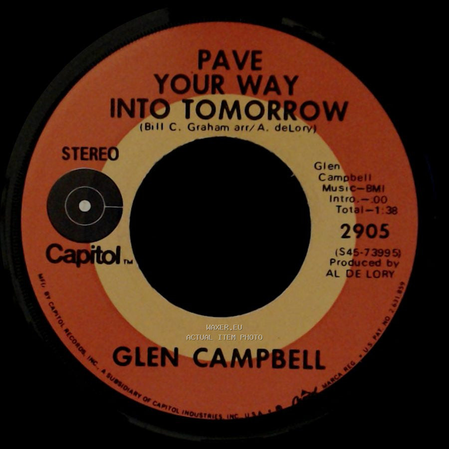 Glen Campbell - It's Only Make Believe / Pave Your Way Into Tomorrow side B