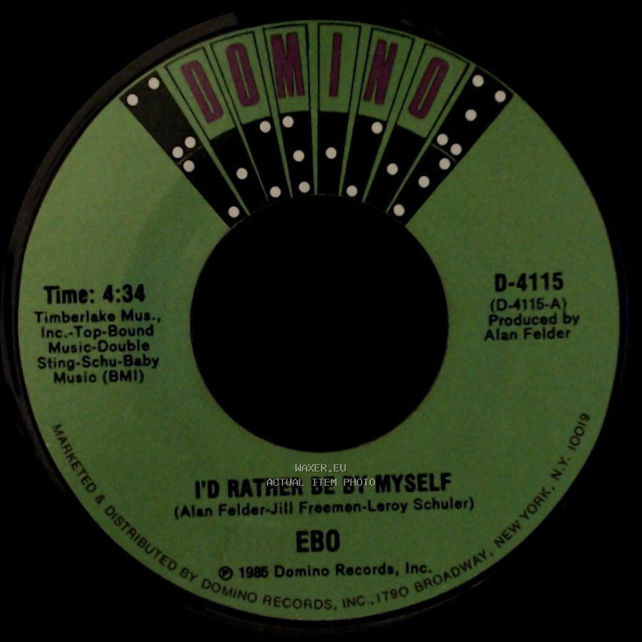 Ebo - Prime Time / I'd Rather Be By Myself side B